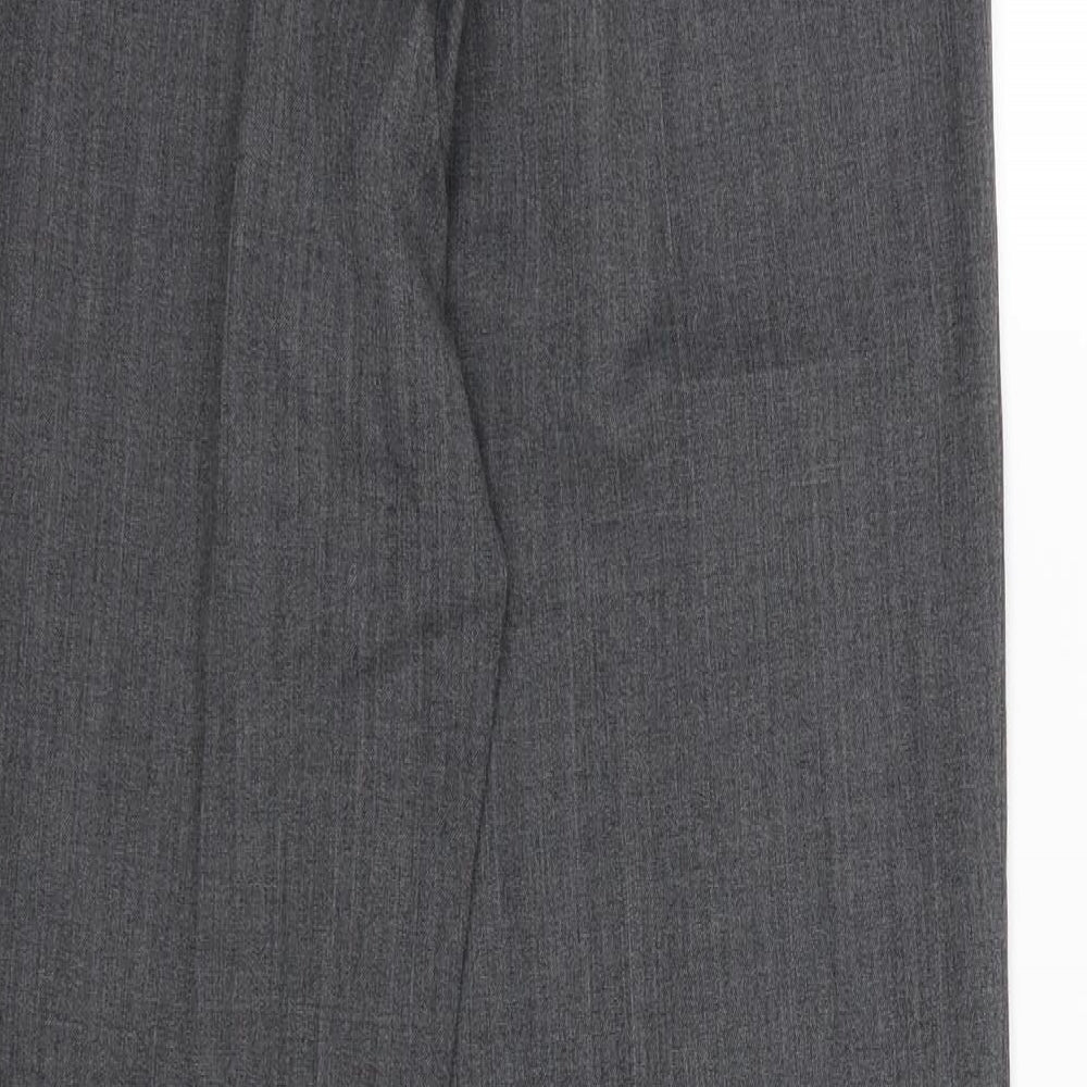 Artigiano Womens Grey  Rayon Trousers  Size 10 L28 in