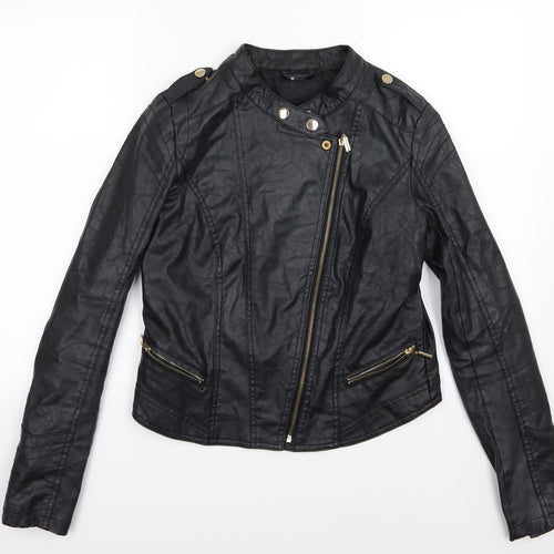 Atmosphere Womens Black   Jacket  Size 14  - Leather Effect