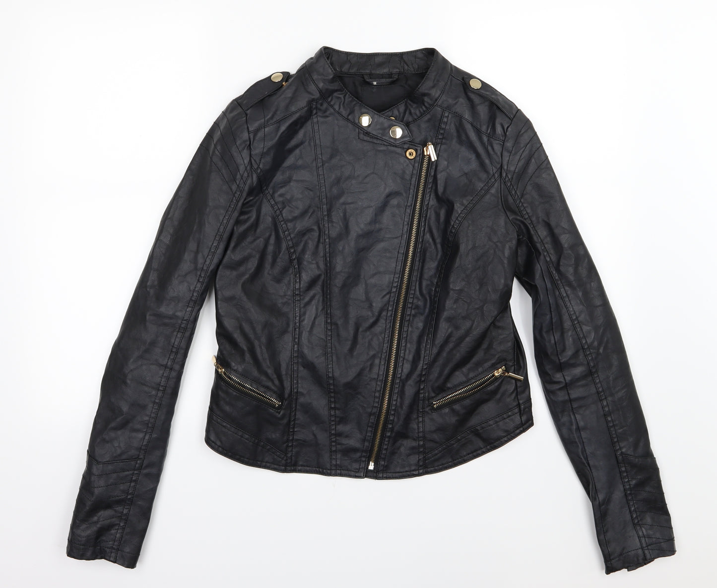 Atmosphere Womens Black   Jacket  Size 14  - Leather Effect
