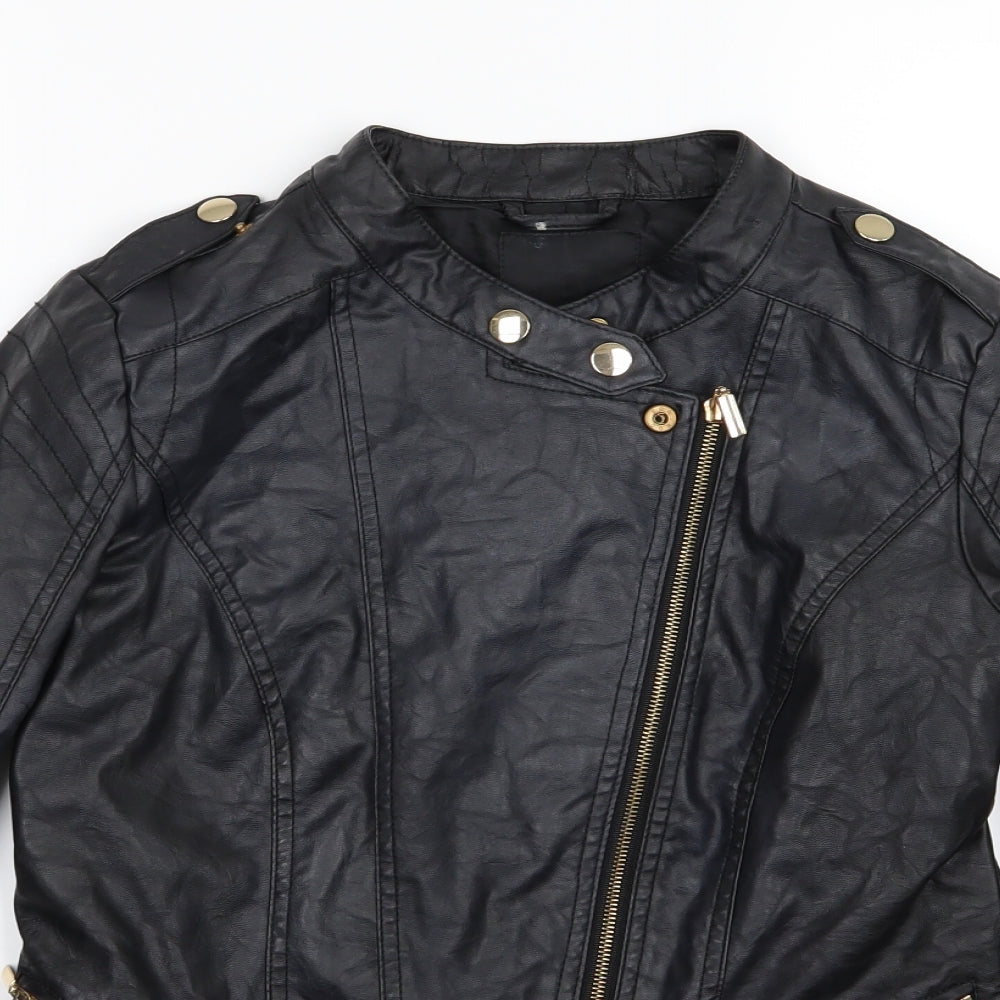 Atmosphere Womens Black   Jacket  Size 14  - Leather Effect