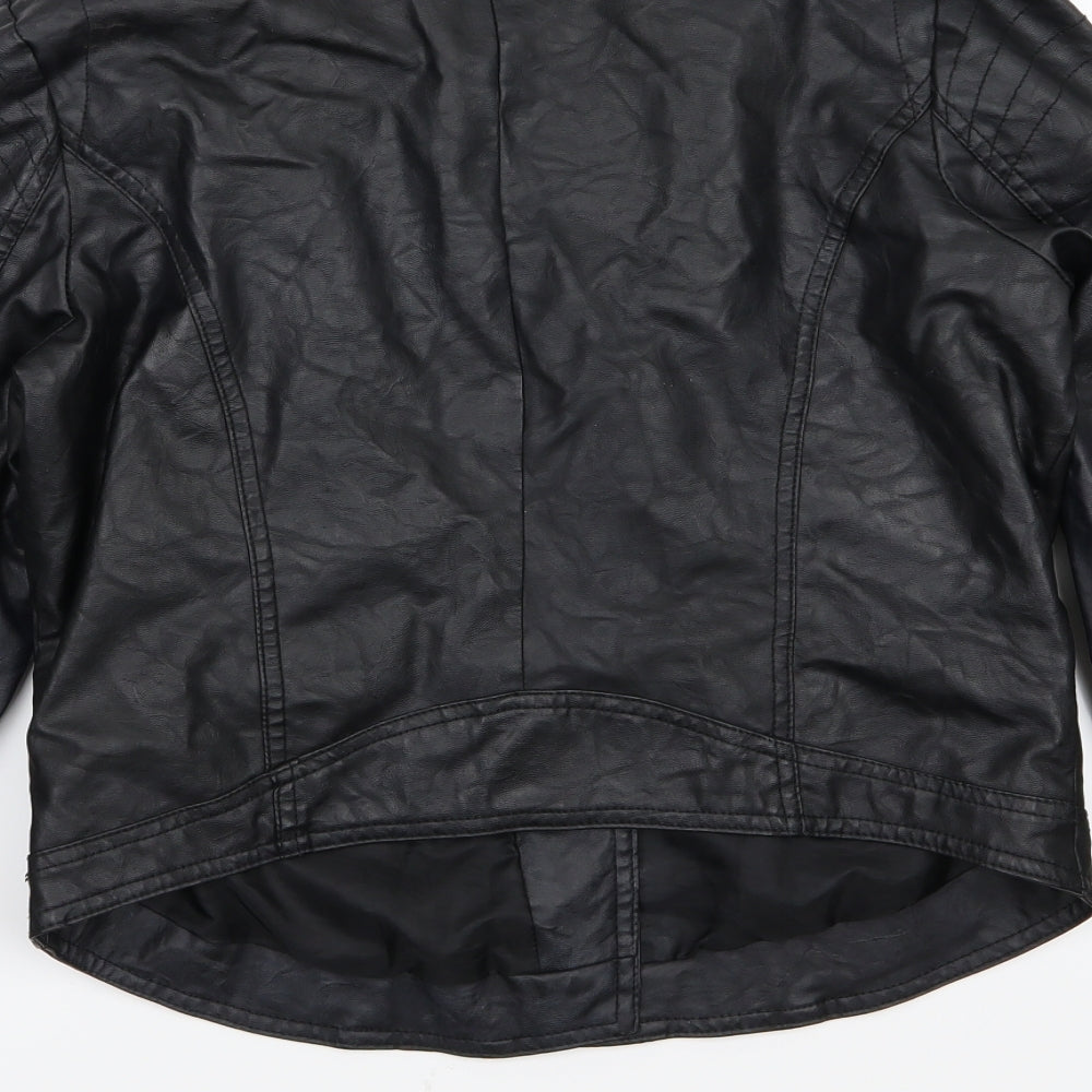 Atmosphere Womens Black   Jacket  Size 14  - Leather Effect