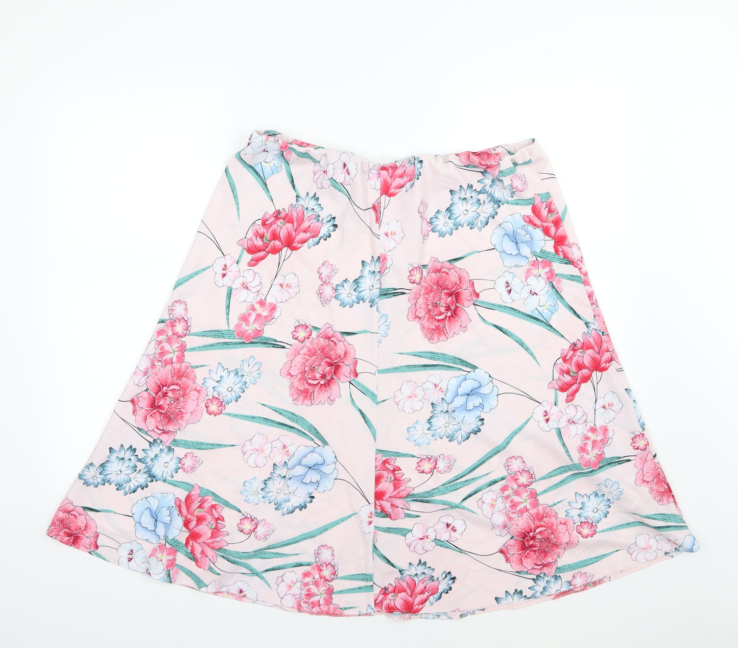 Marks and Spencer Womens Pink Floral Chiffon A-Line Skirt Size 18