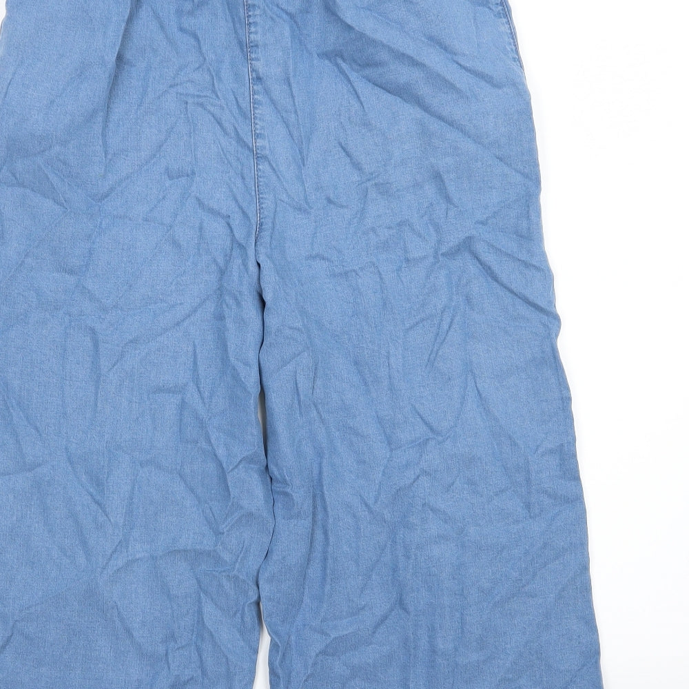 M&Co Womens Blue  Denim Culotte Shorts Size 10