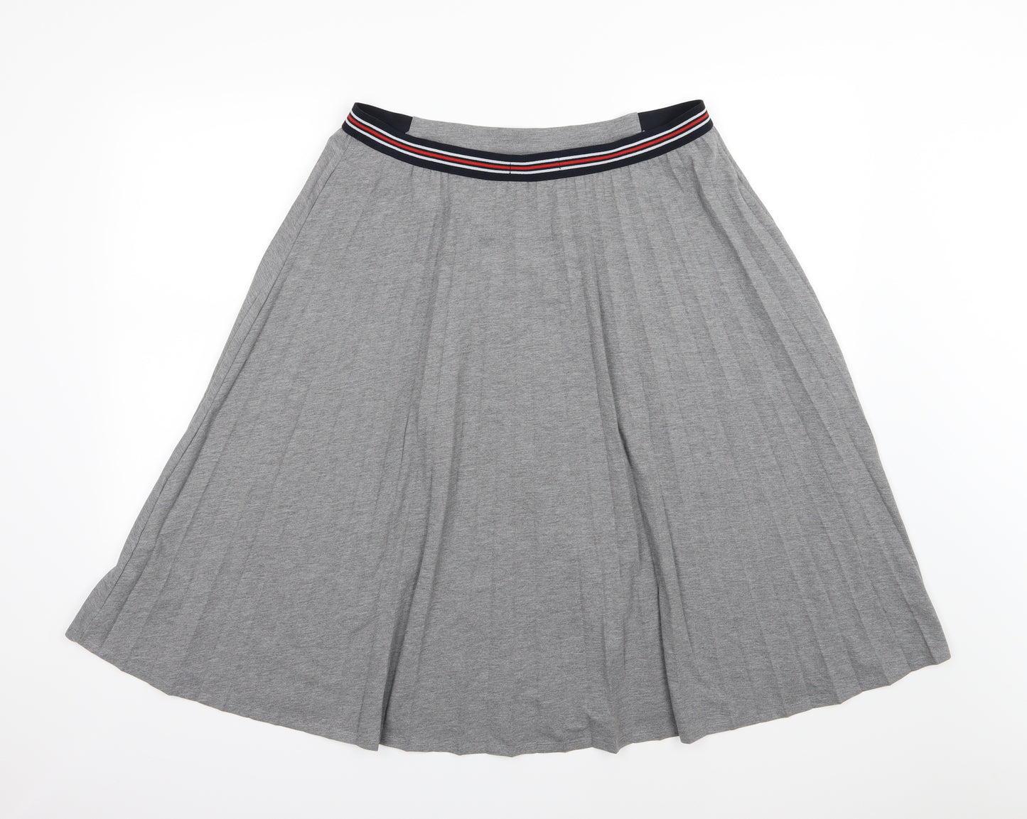 Marks and Spencer Womens Grey  Jersey Pleated Skirt Size 16