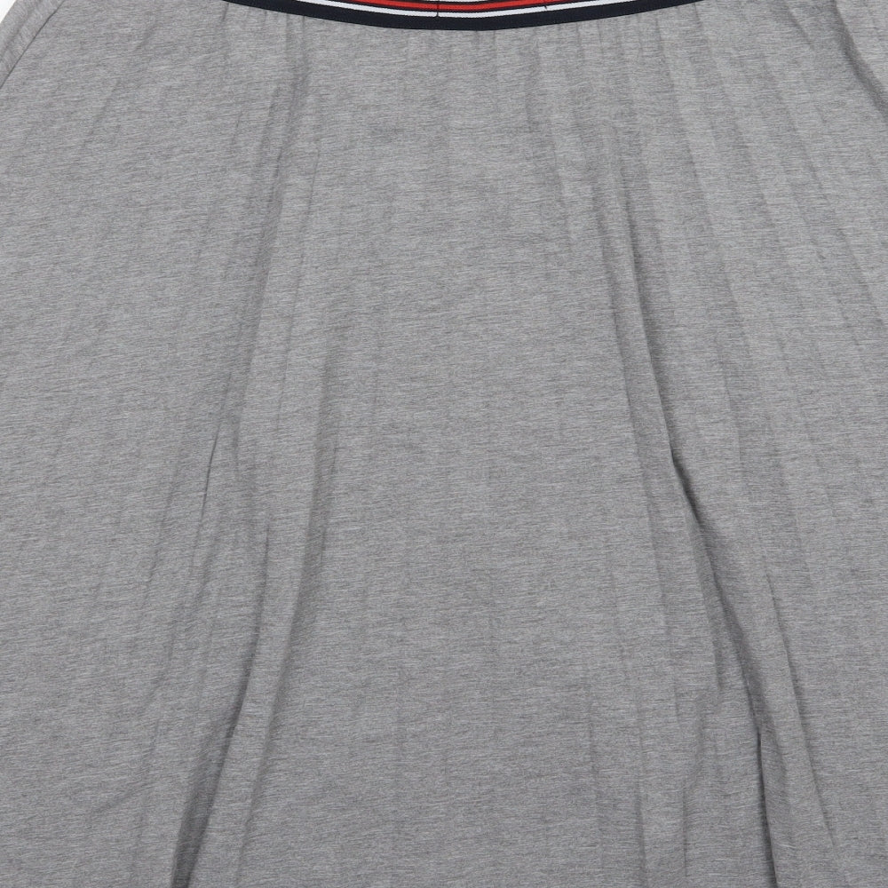 Marks and Spencer Womens Grey  Jersey Pleated Skirt Size 16
