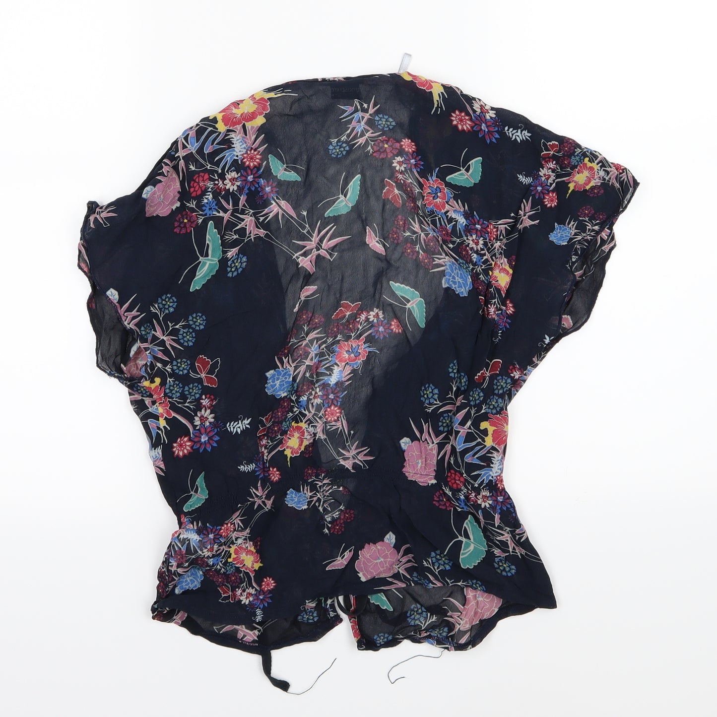 Atmosphere Womens Blue Floral  Basic Blouse Size 8