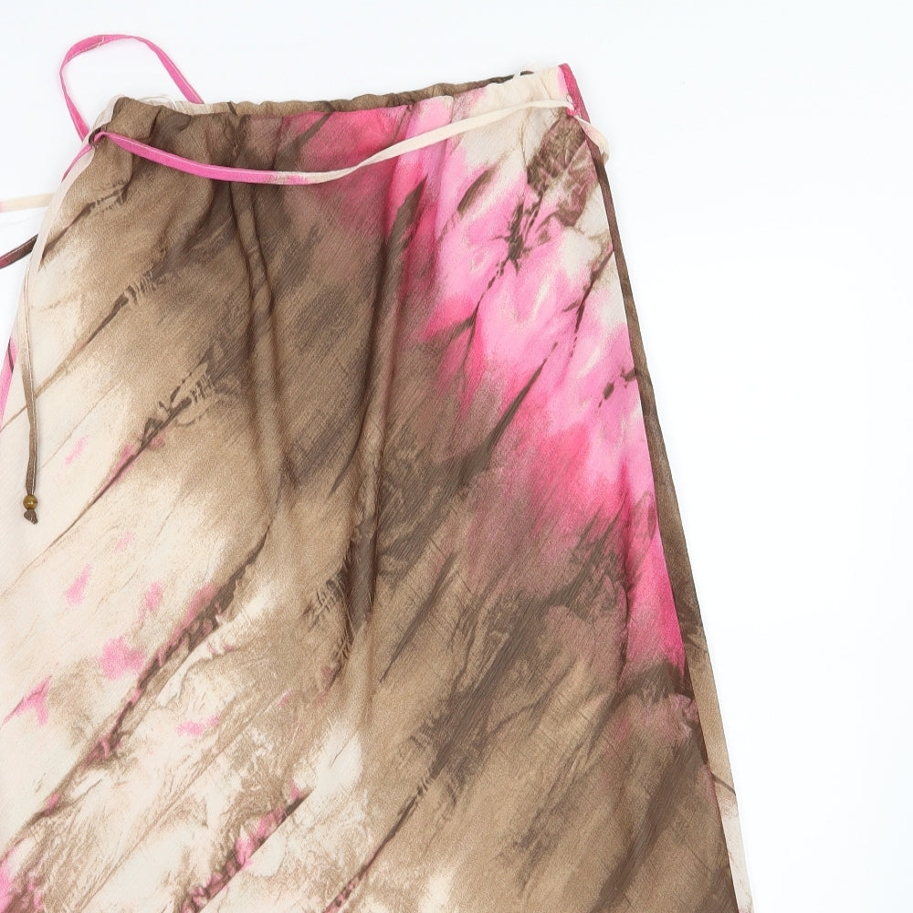 George Womens Multicoloured  Chiffon A-Line Skirt Size 12