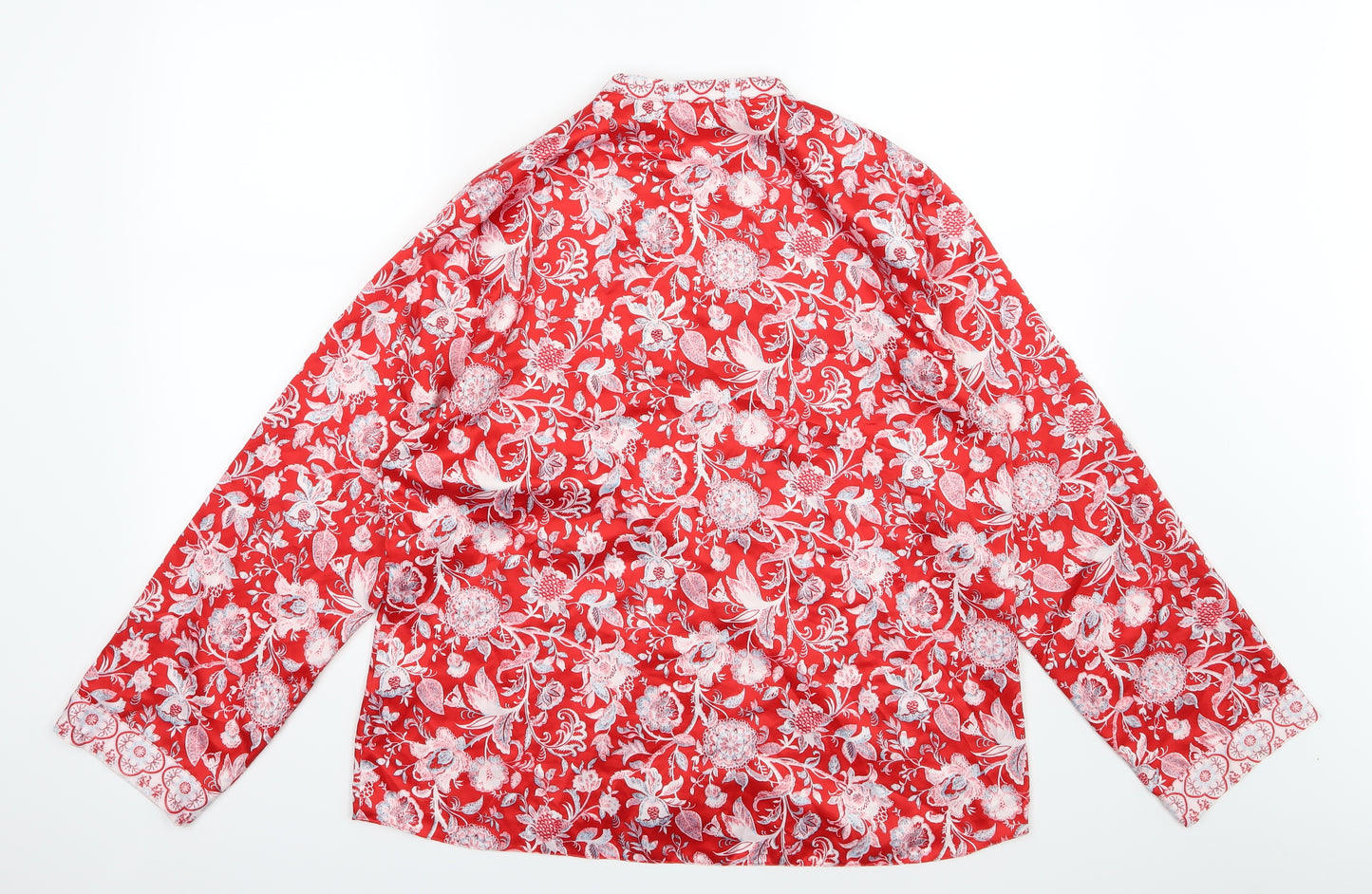 Rosie Womens Red Floral  Top Pyjama Top Size 18