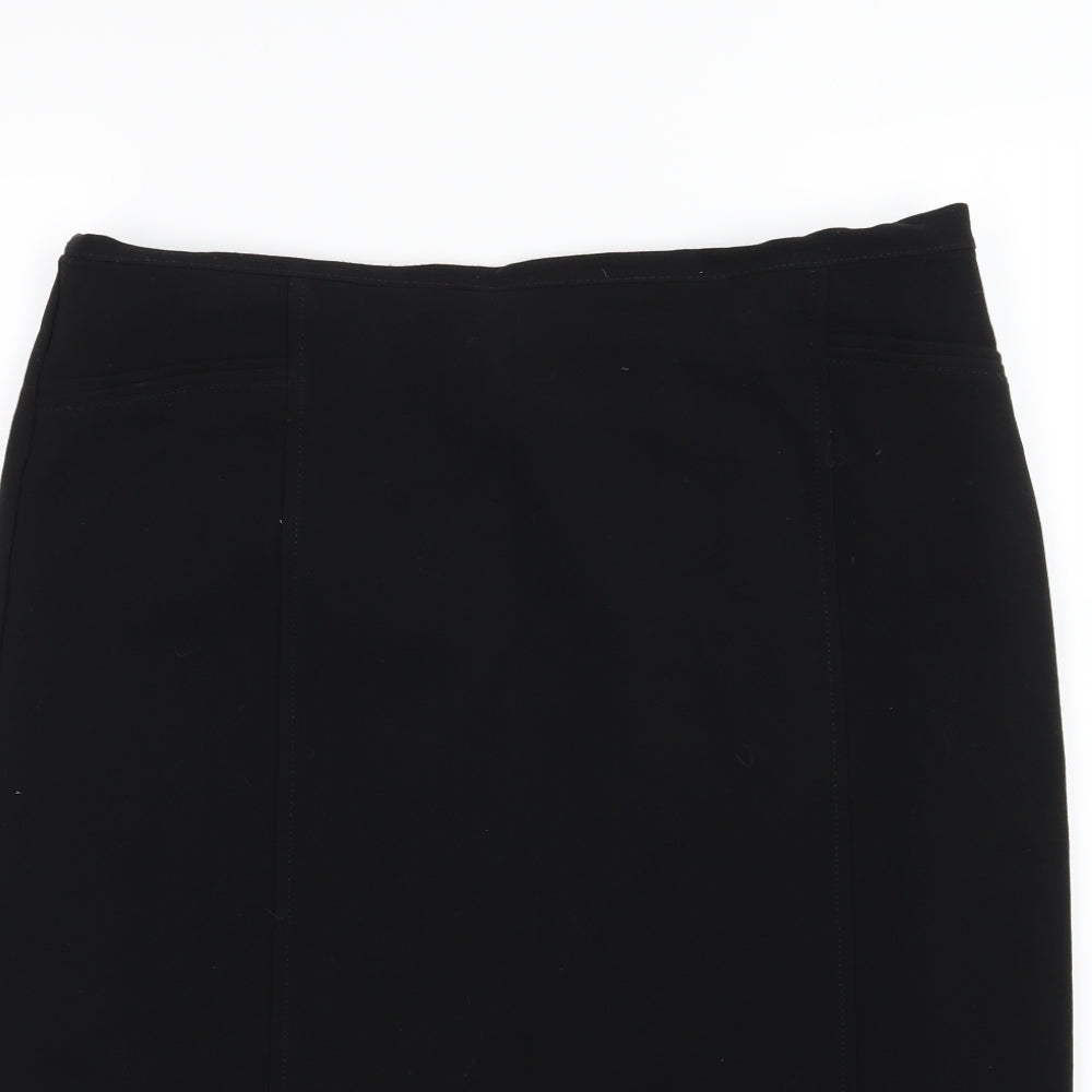 Marks and Spencer Womens Black  Rayon Peasant Skirt Size 16