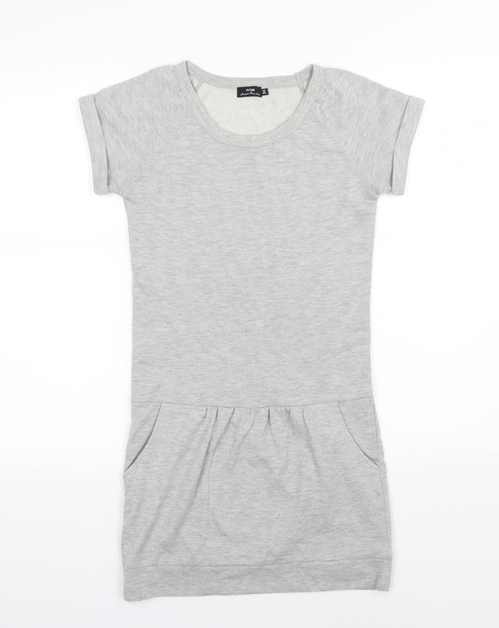 Miss Anna Girls Grey  Jersey T-Shirt Dress  Size 12 Years