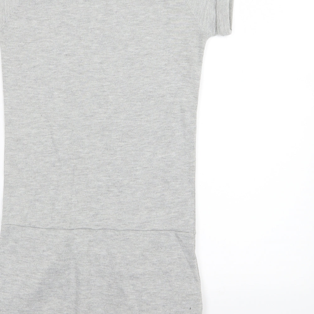 Miss Anna Girls Grey  Jersey T-Shirt Dress  Size 12 Years
