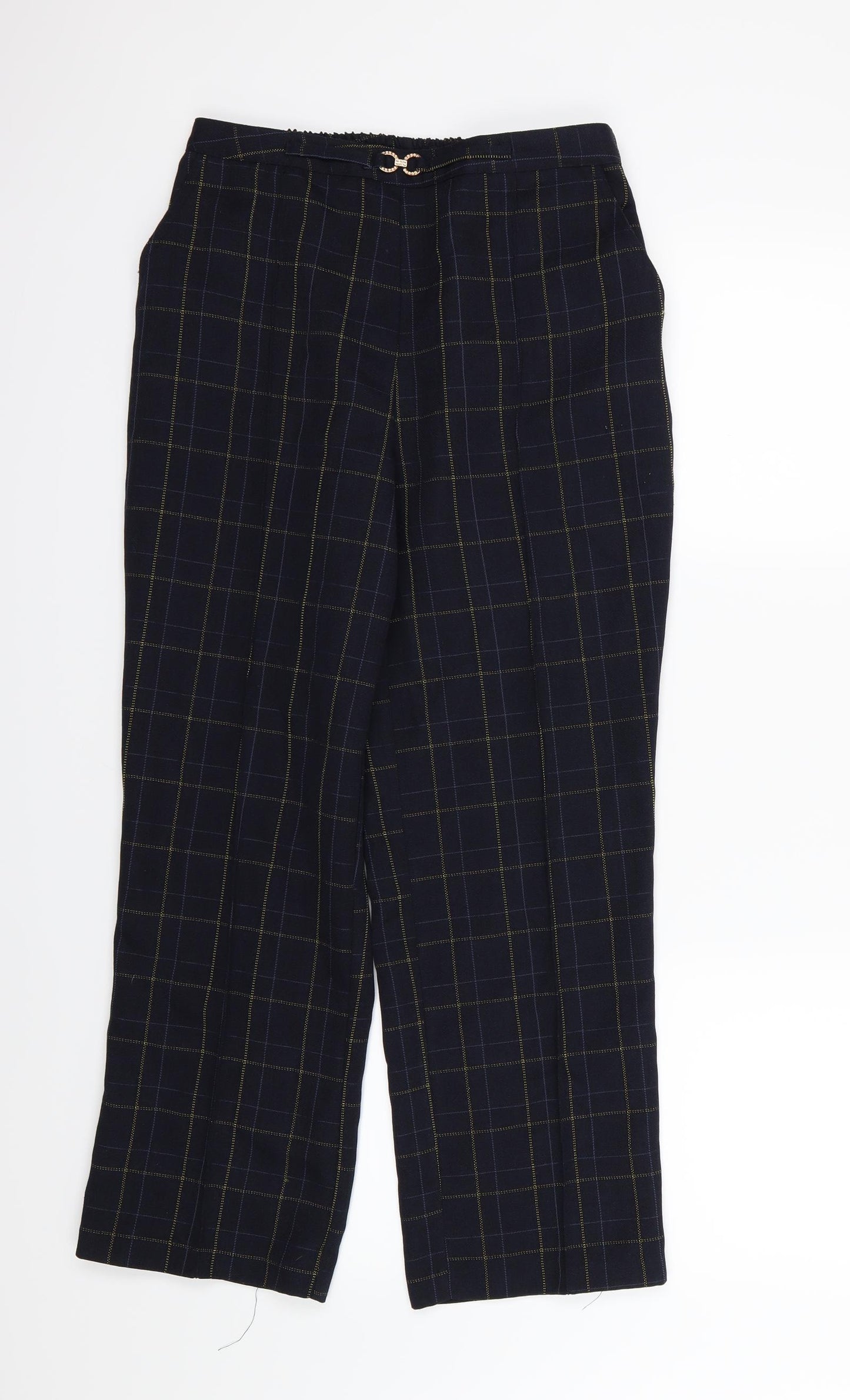 Damart Womens Blue Striped  Trousers  Size 12 L27 in