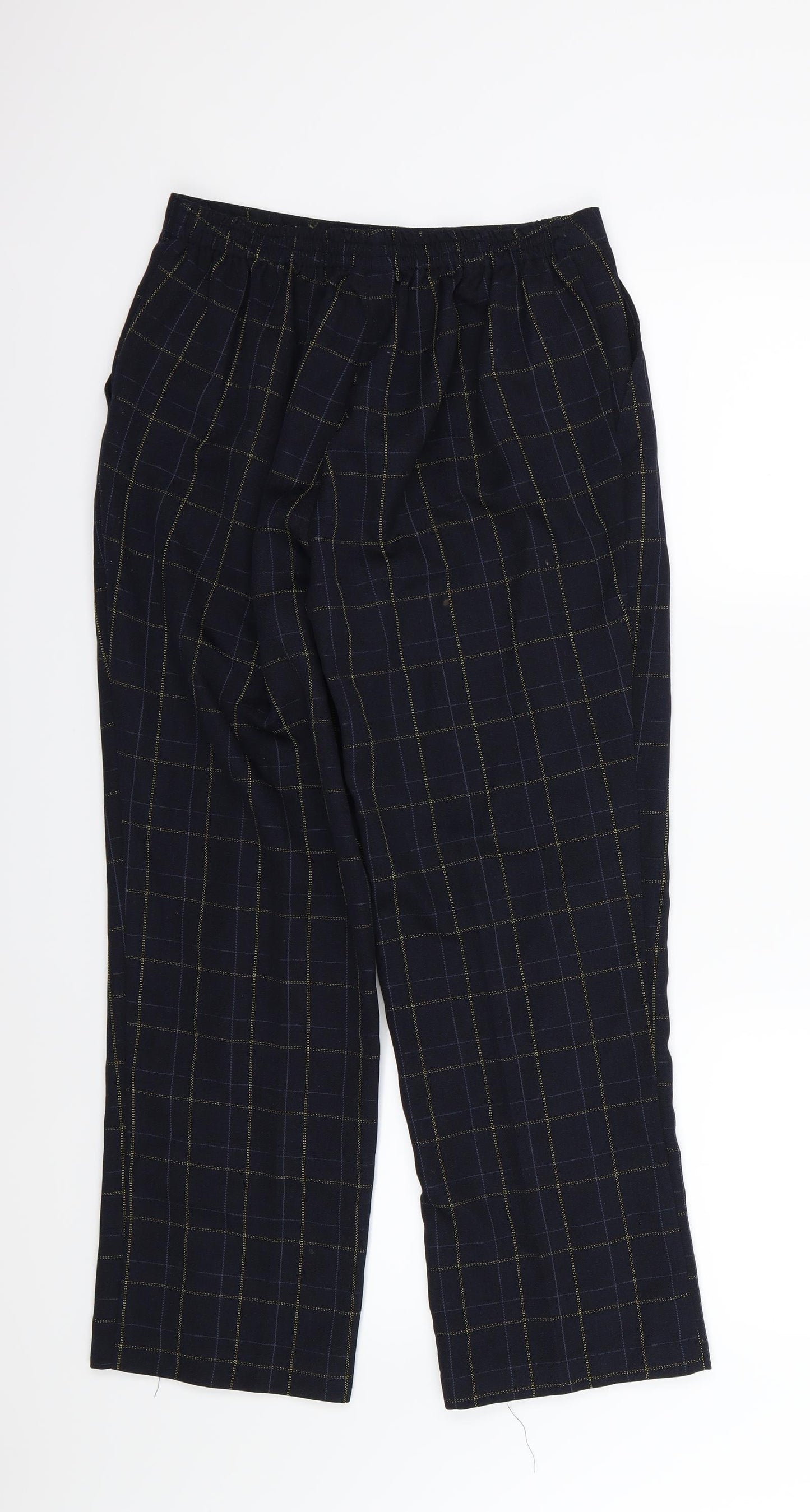 Damart Womens Blue Striped  Trousers  Size 12 L27 in