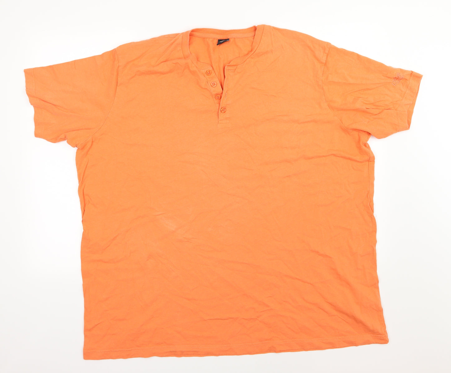 Cotton Traders Mens Orange  Jersey  T-Shirt Size 4XL