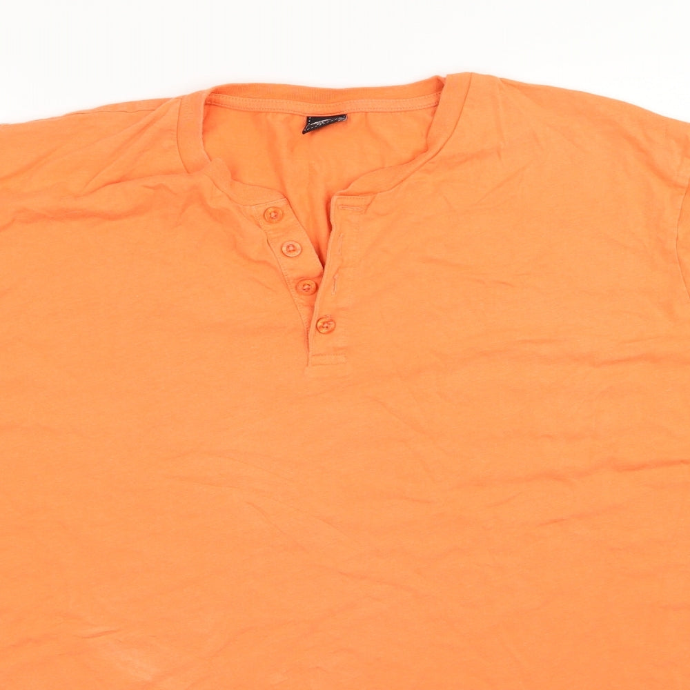 Cotton Traders Mens Orange  Jersey  T-Shirt Size 4XL