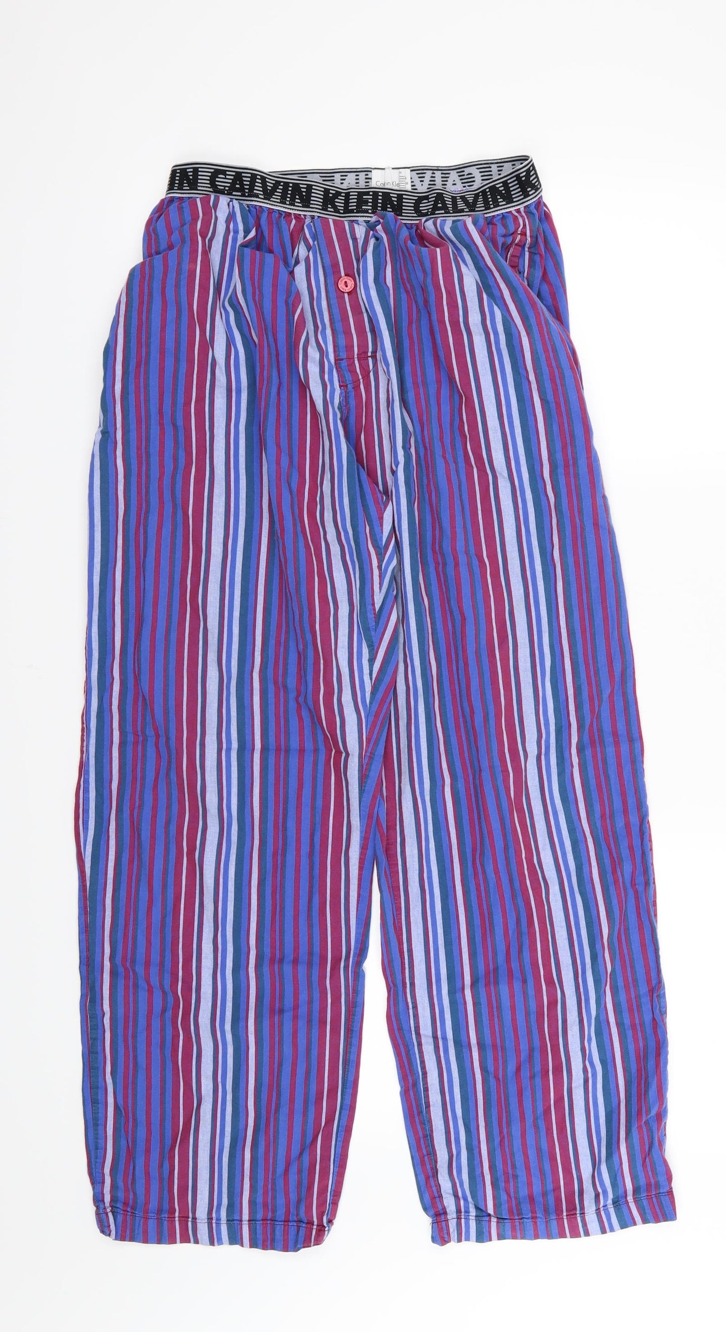 Calvin Klein Mens Multicoloured Striped   Pyjama Pants Size M