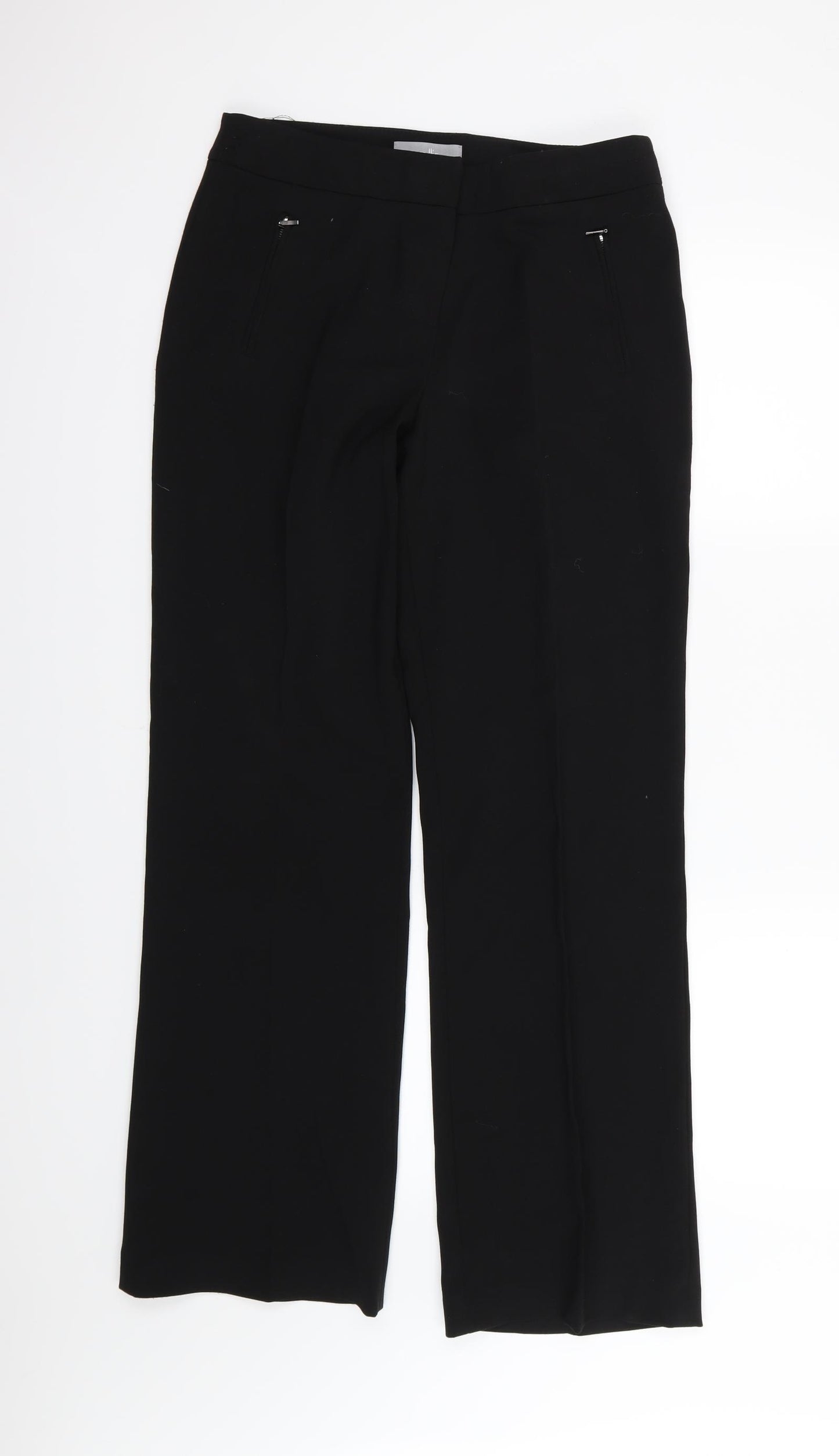 Wallis Womens Black  Rayon Trousers  Size 10 L31 in