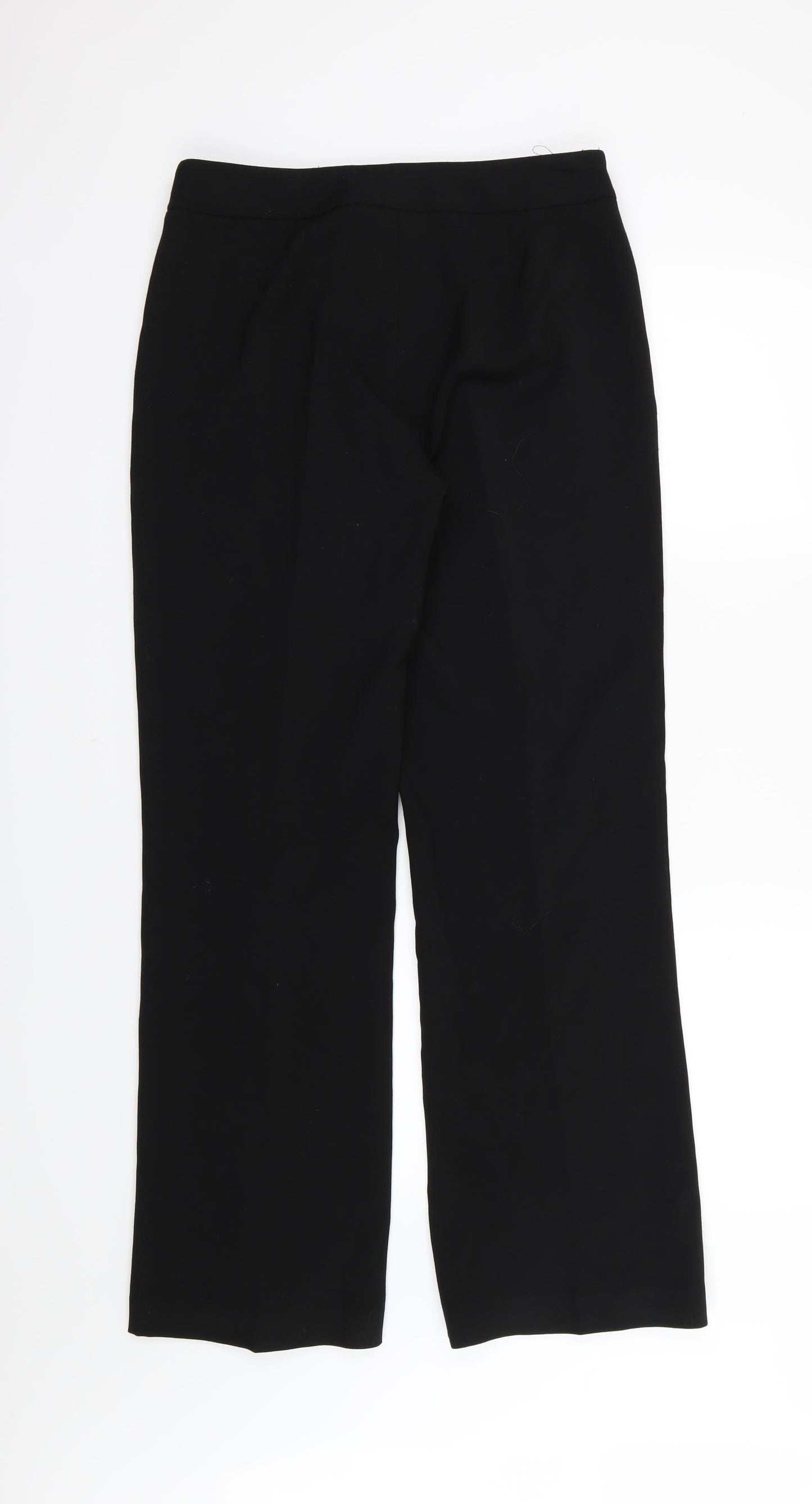 Wallis Womens Black  Rayon Trousers  Size 10 L31 in