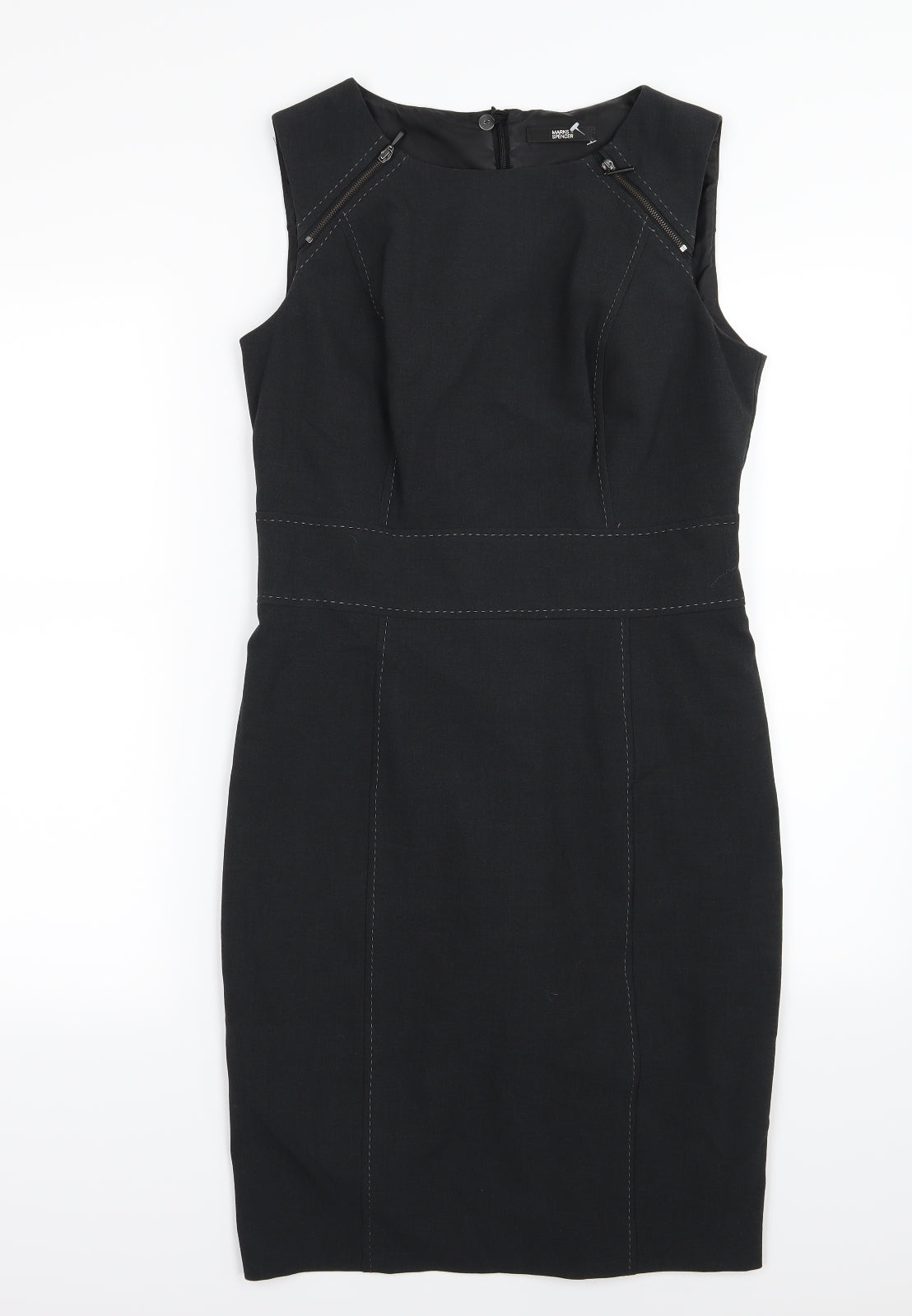 Marks and Spencer Womens Grey  Rayon Pencil Dress  Size 12
