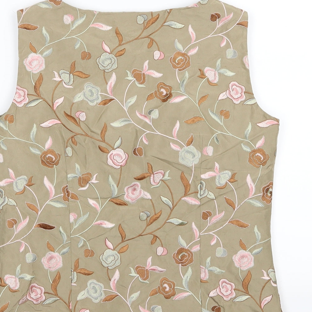 Talbots Womens Brown Floral  Basic Tank Size XS