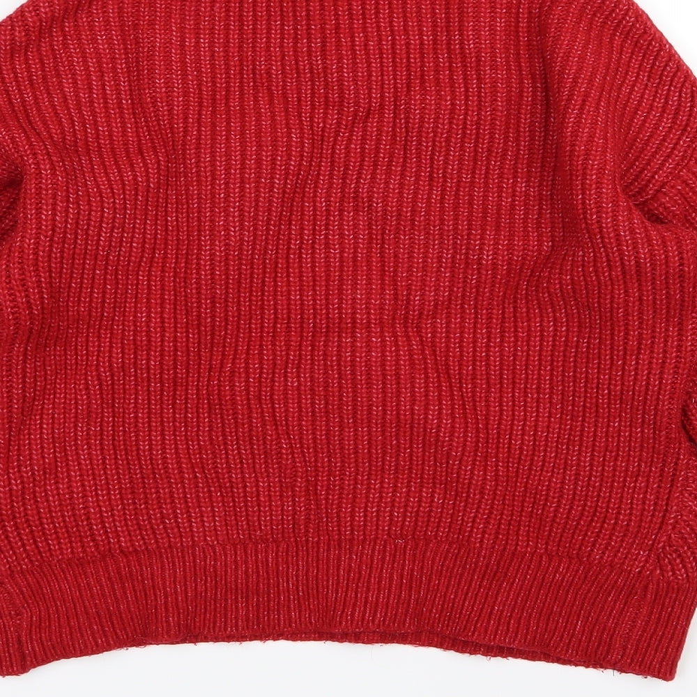 Primark Womens Red  Knit Pullover Jumper Size XS