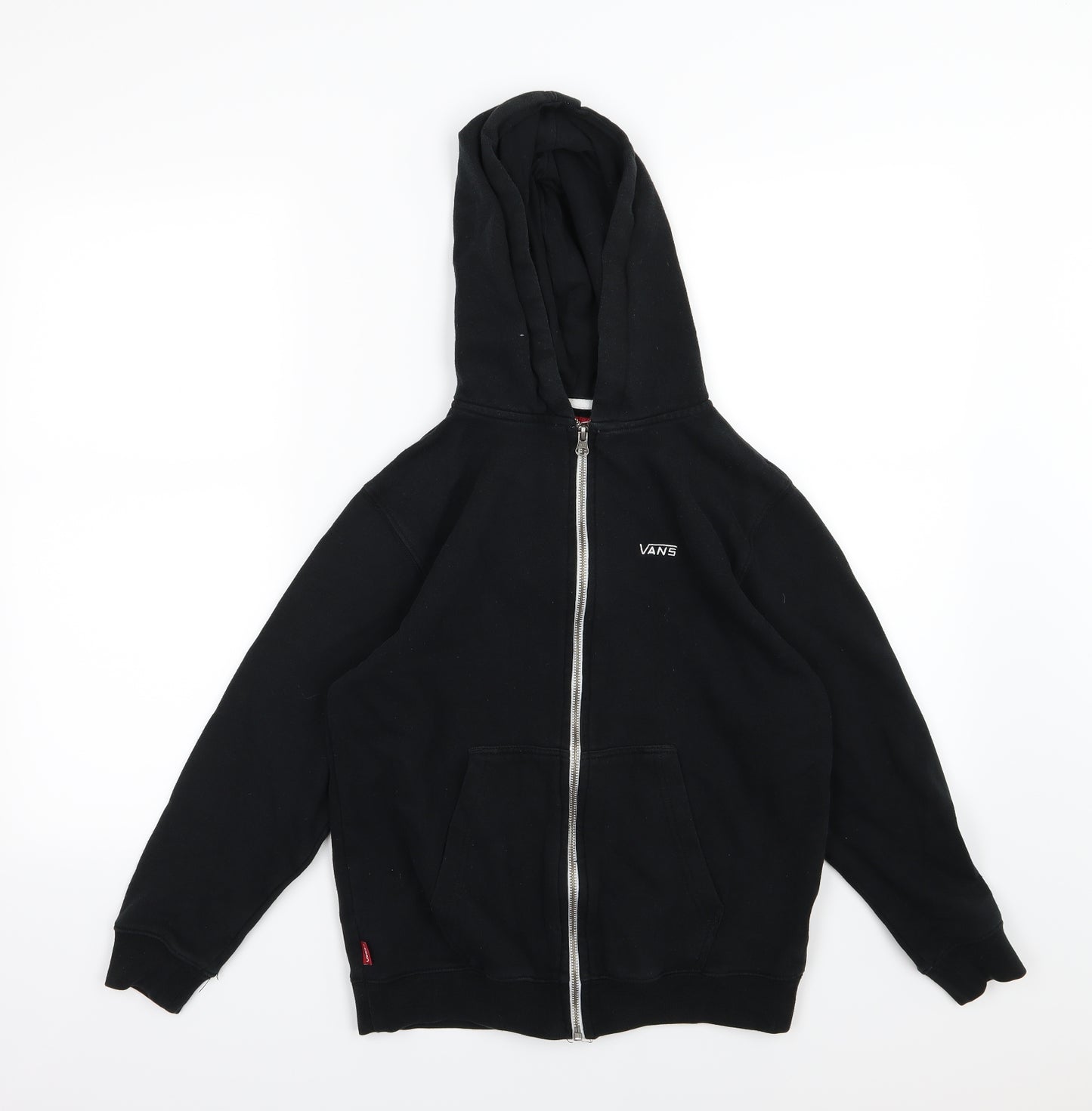VANS Boys Black  Jersey Full Zip Hoodie Size M