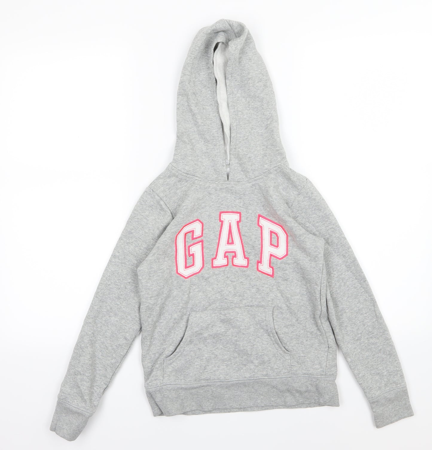 Gap Girls Grey  Jersey Pullover Hoodie Size 8 Years