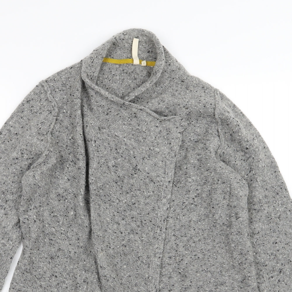 White Stuff Womens Grey  Knit Cardigan Jumper Size 12