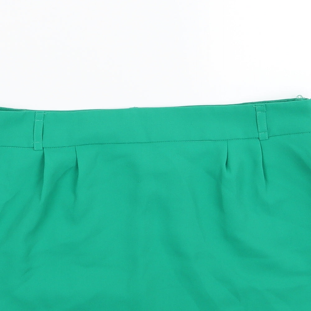 FOREVER 21 Womens Green  Chiffon Mini Skirt Size M