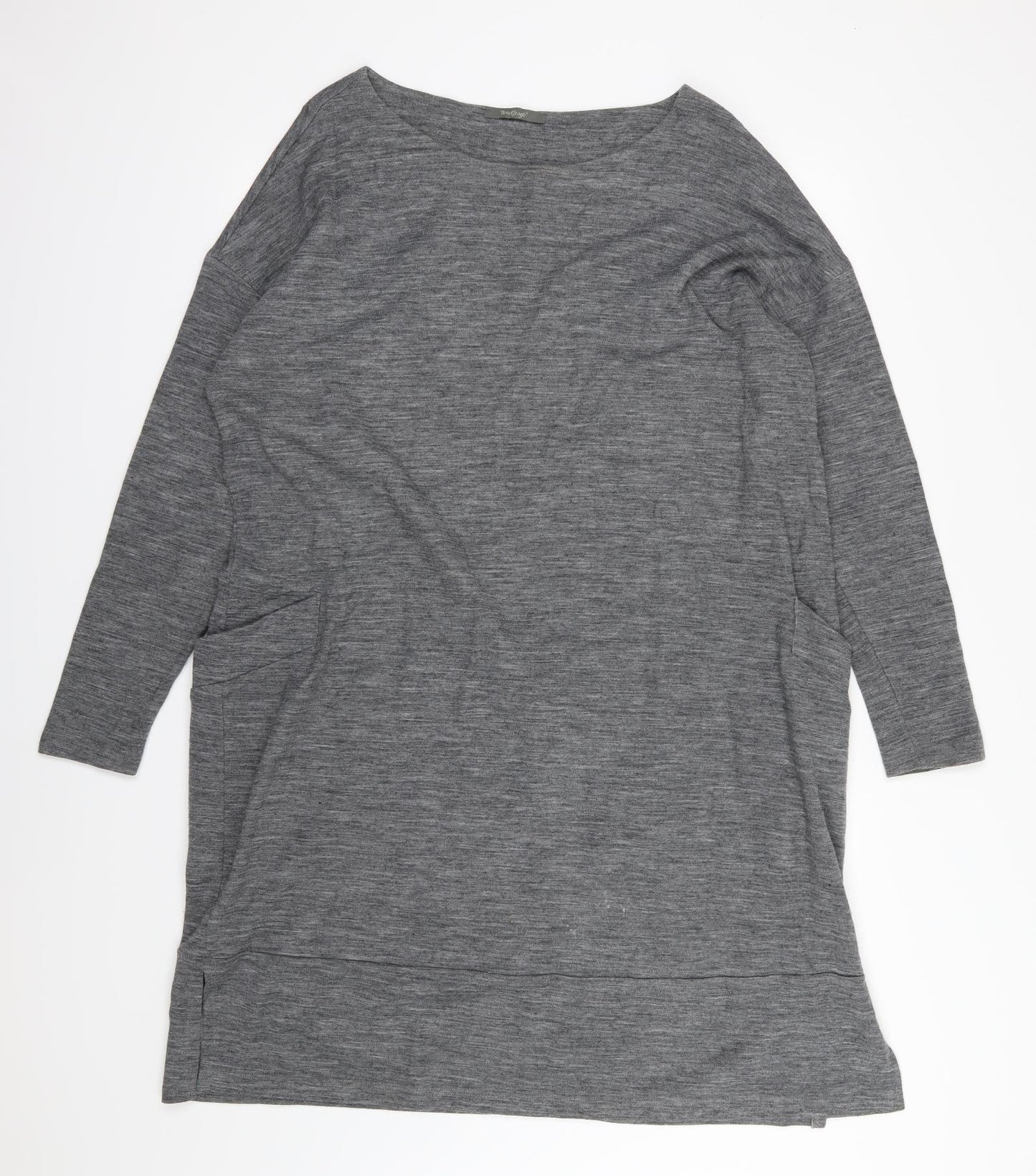 Backstage Womens Grey  Jersey T-Shirt Dress  Size 12