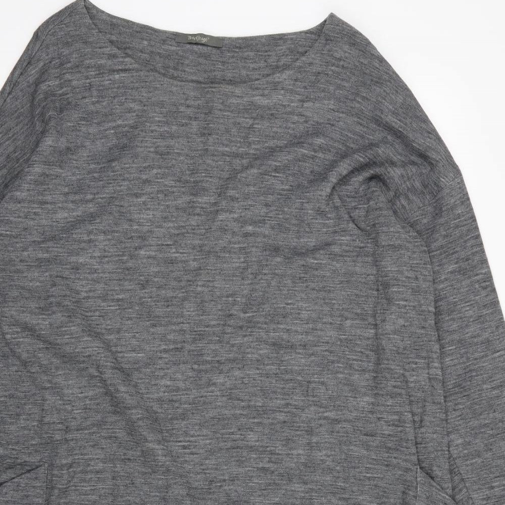 Backstage Womens Grey  Jersey T-Shirt Dress  Size 12