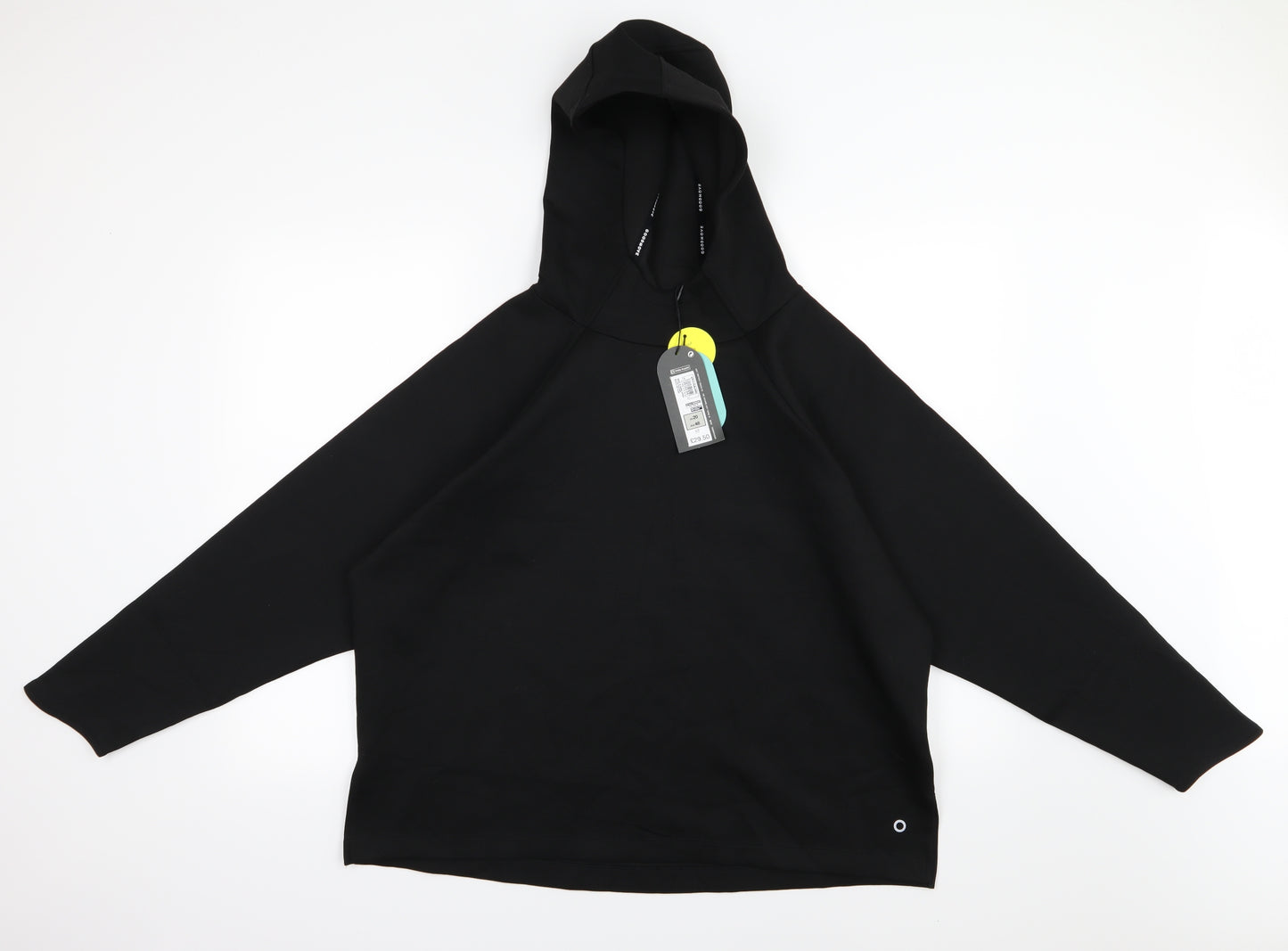 Marks and Spencer Womens Black  Jersey Pullover Hoodie Size 20