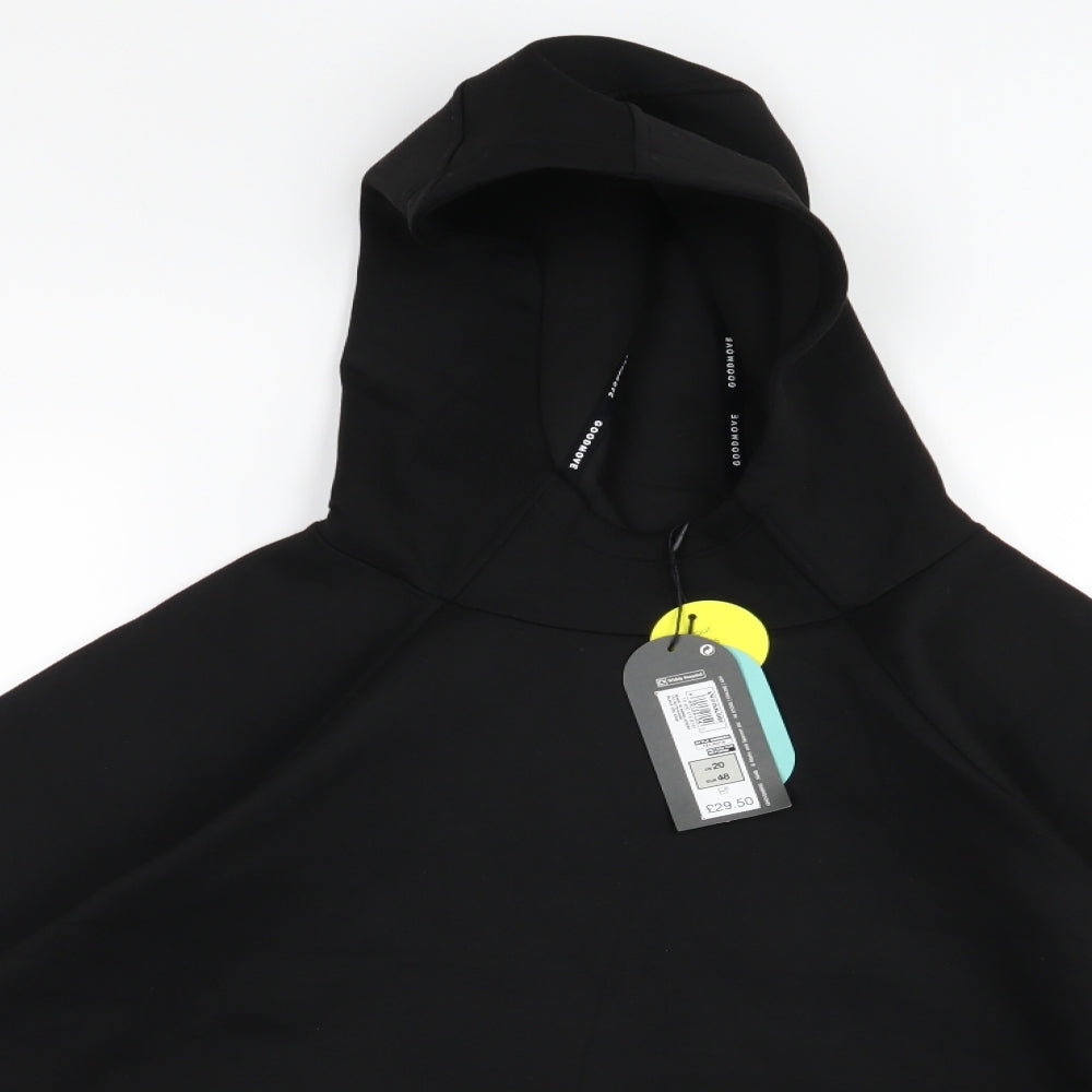 Marks and Spencer Womens Black  Jersey Pullover Hoodie Size 20