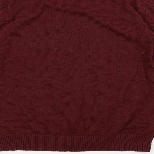 H&M Womens Red  Knit Pullover Jumper Size M