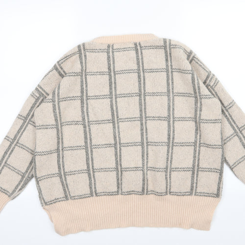 TU Womens Pink Striped Knit Pullover Jumper Size 14