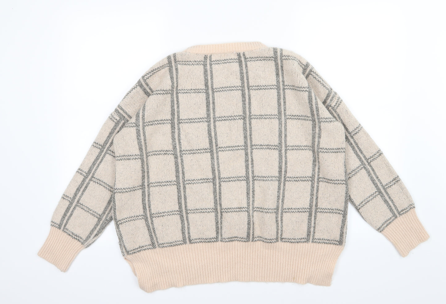 TU Womens Pink Striped Knit Pullover Jumper Size 14