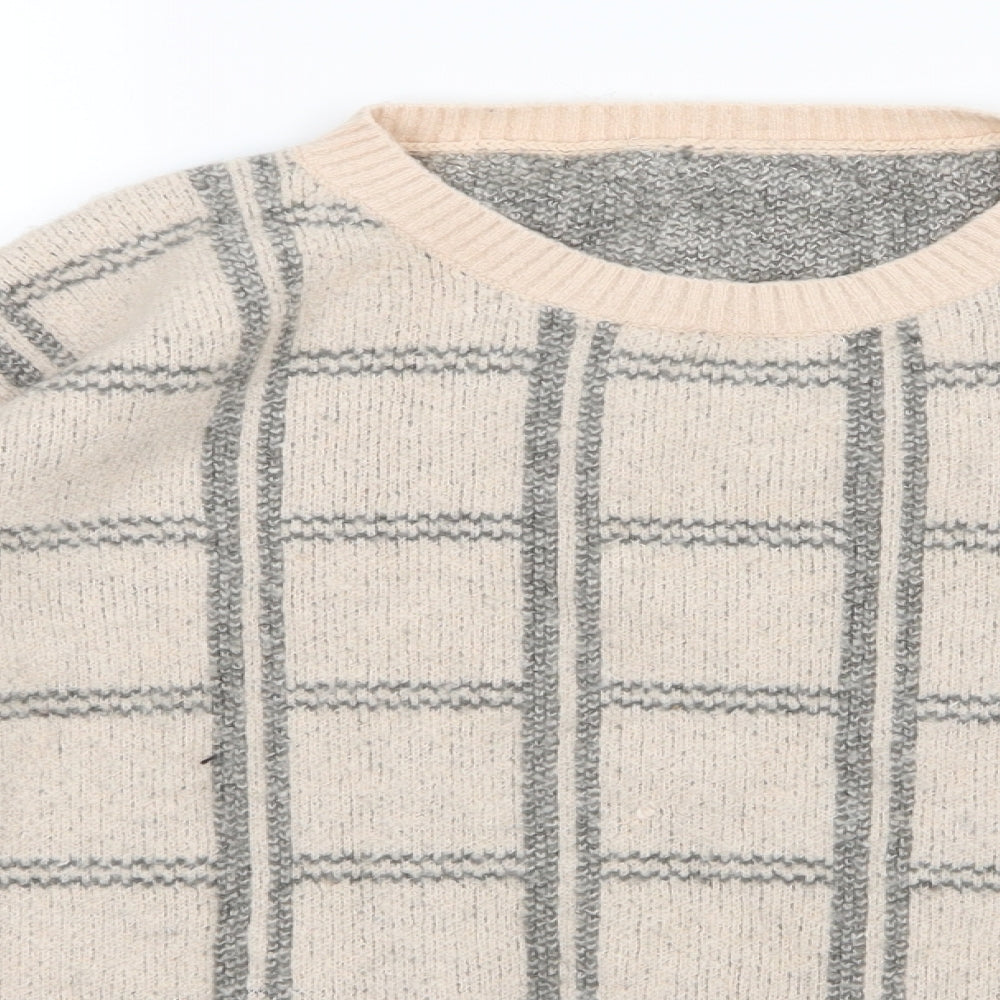 TU Womens Pink Striped Knit Pullover Jumper Size 14