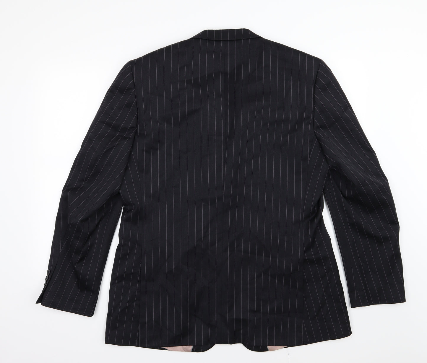 French Connection Mens Blue Striped  Jacket Suit Jacket Size 42