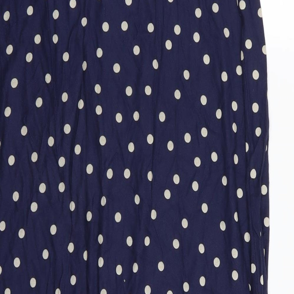 F&F Womens Blue Polka Dot  Maxi Skirt Size 16