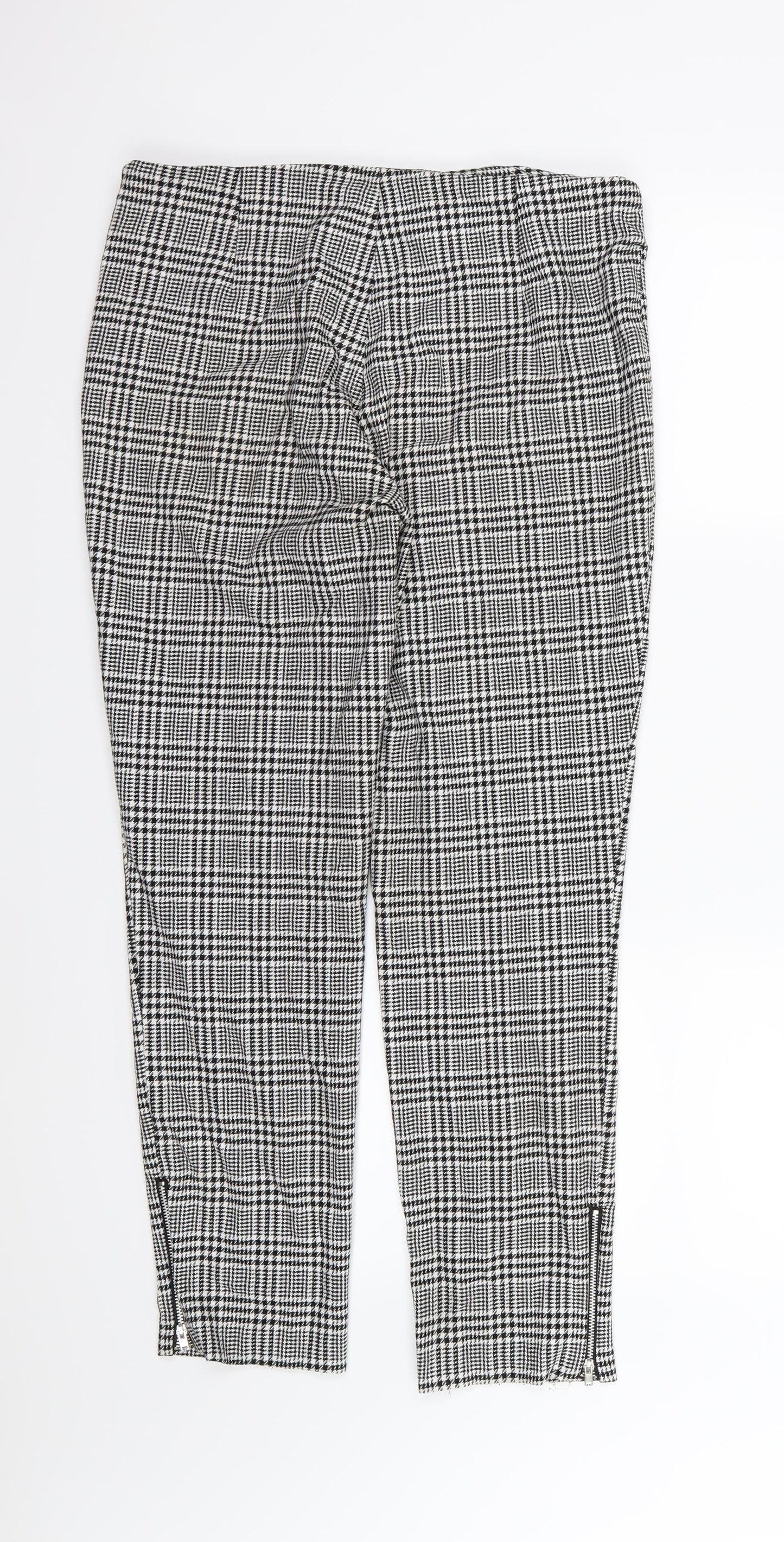 F&F Womens Grey Striped  Trousers  Size 12 L28 in
