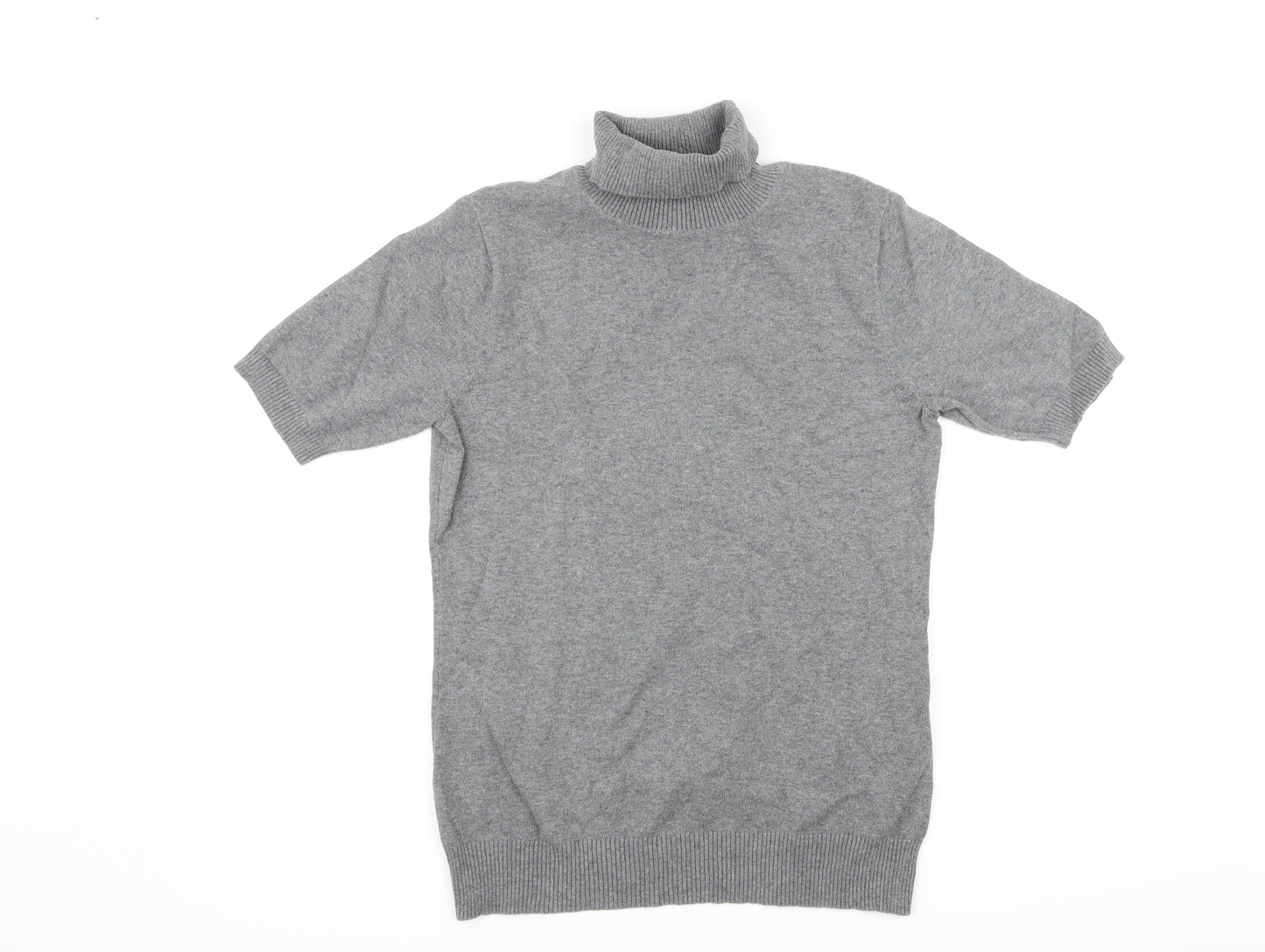 BPC Womens Grey  Knit Basic T-Shirt Size S