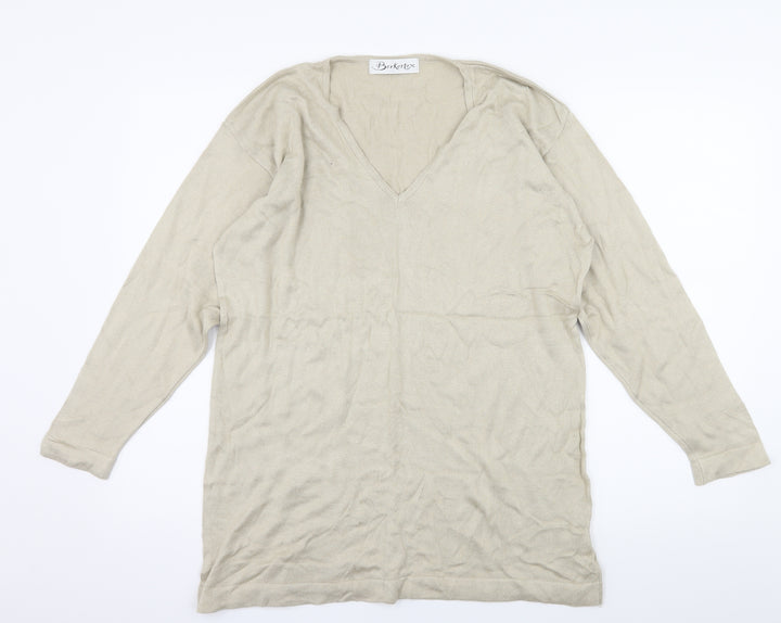 Berkertex Womens Beige  Knit Pullover Jumper Size 14