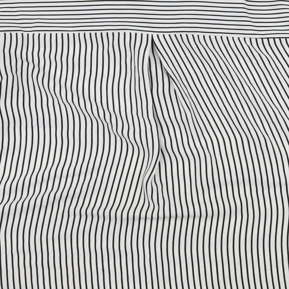H&M Womens White Striped  Basic Blouse Size XS