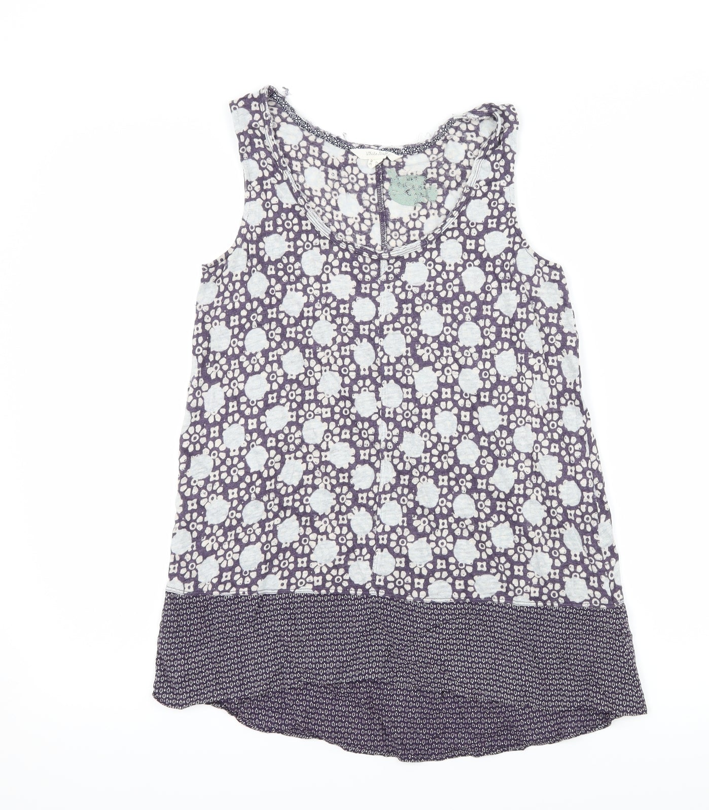 White Stuff Womens Blue Geometric  Camisole Tank Size 8