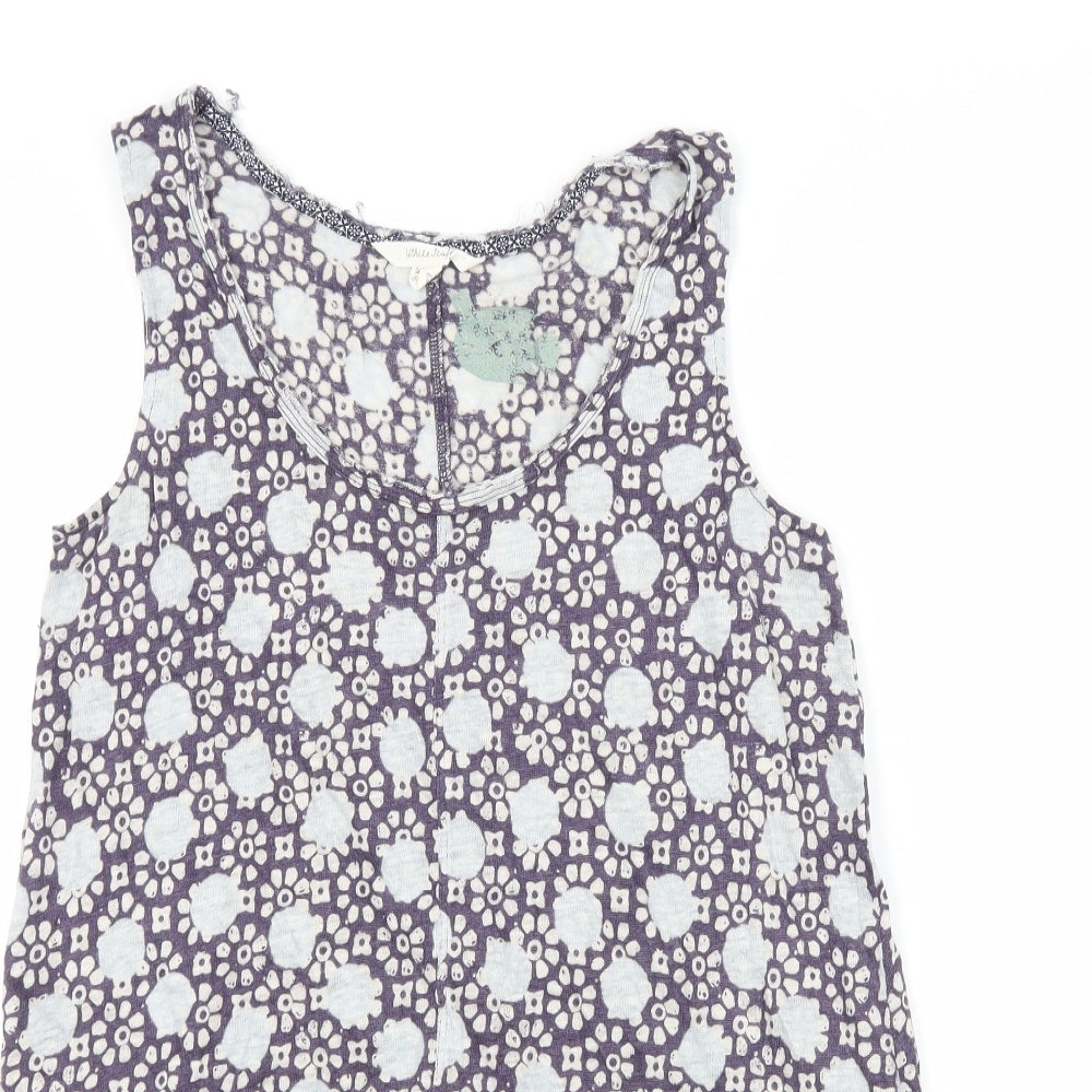 White Stuff Womens Blue Geometric  Camisole Tank Size 8