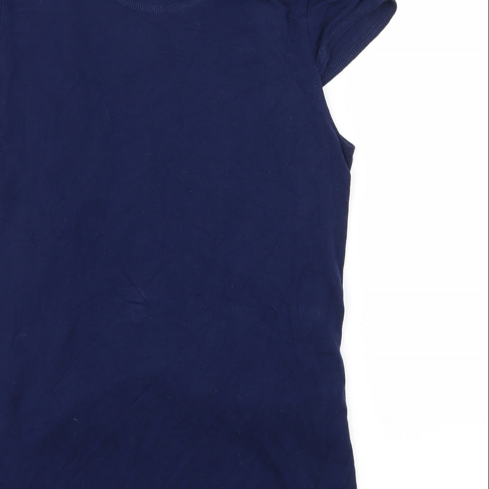 Karen Millen Womens Blue  Jersey Basic T-Shirt Size 12