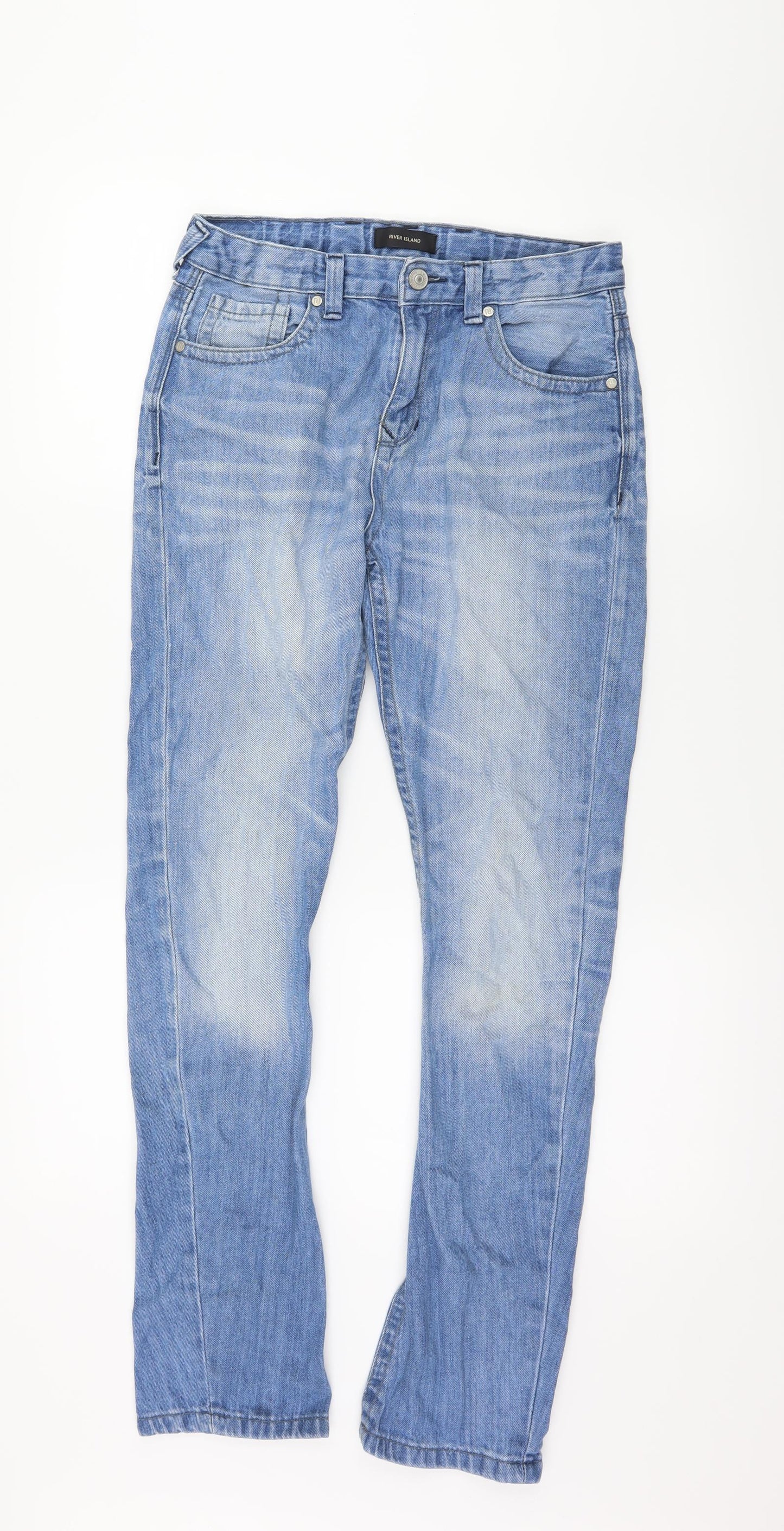 River Island Boys Blue  Denim Straight Jeans Size 12 Years