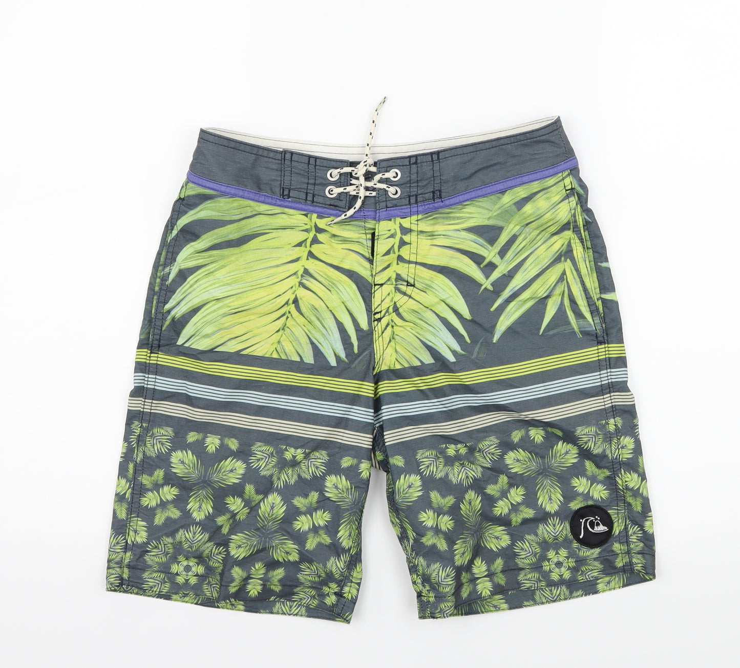 Quiksilver Mens Green Geometric  Sweat Shorts Size 26 in