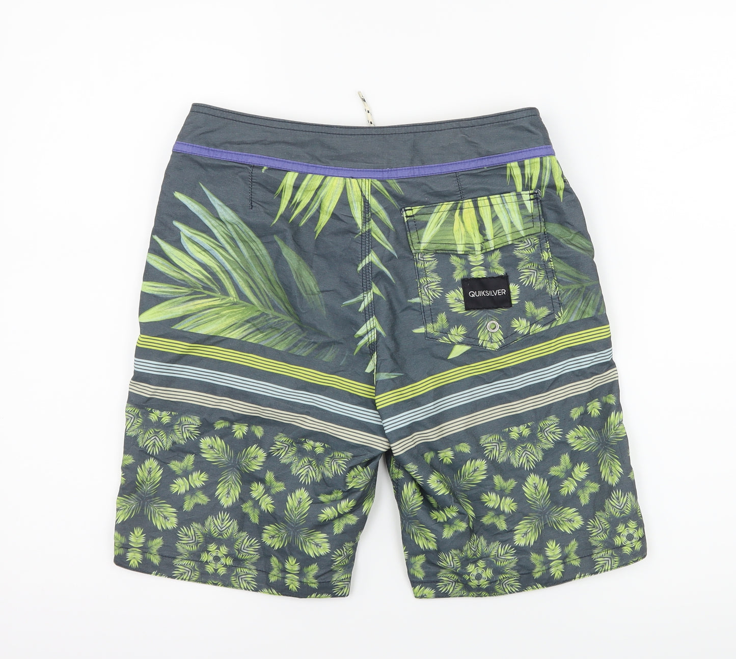 Quiksilver Mens Green Geometric  Sweat Shorts Size 26 in