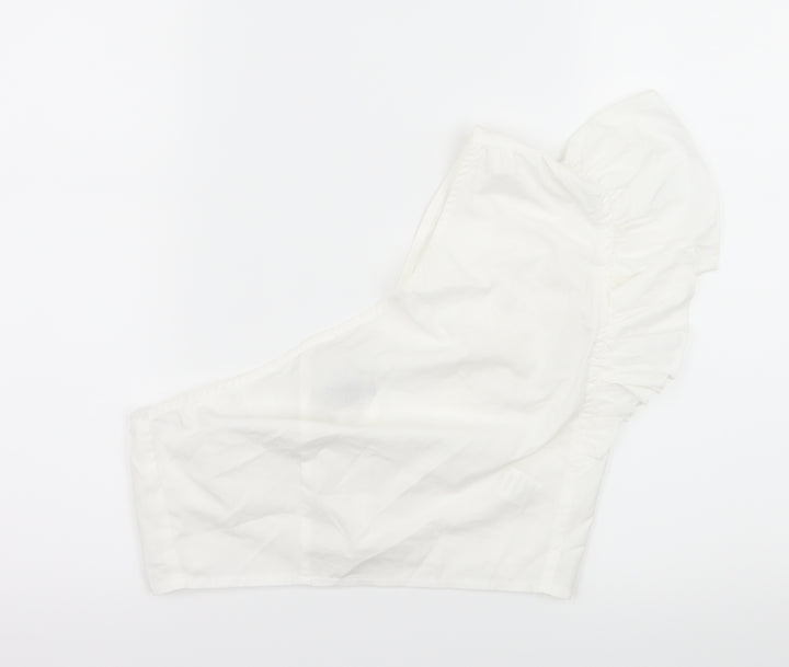 PRETTYLITTLETHING Womens White   Basic Blouse Size 10